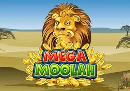 Mega Moolah slot logo – Slots by Games Global at Pelikaani Casino